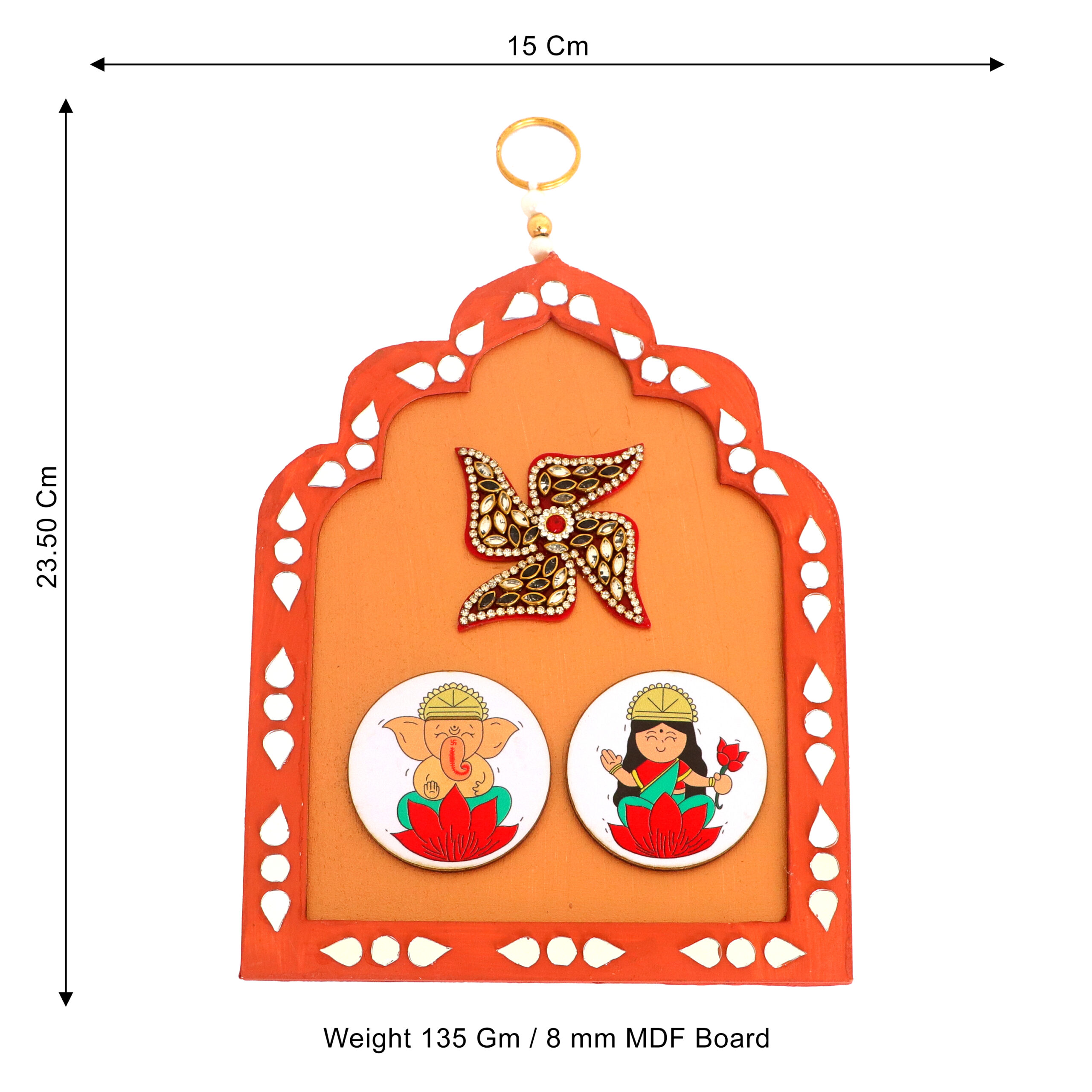 Shubh Dwaar Lakshmi Ganesh Lipan Art Wall Hanging
