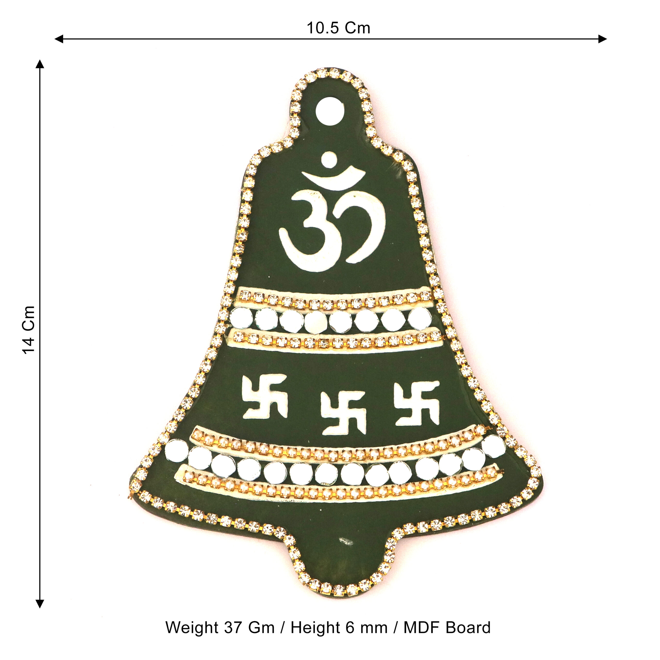 Om Auspicious Green Bell Magnet